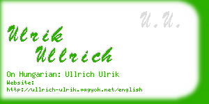 ulrik ullrich business card